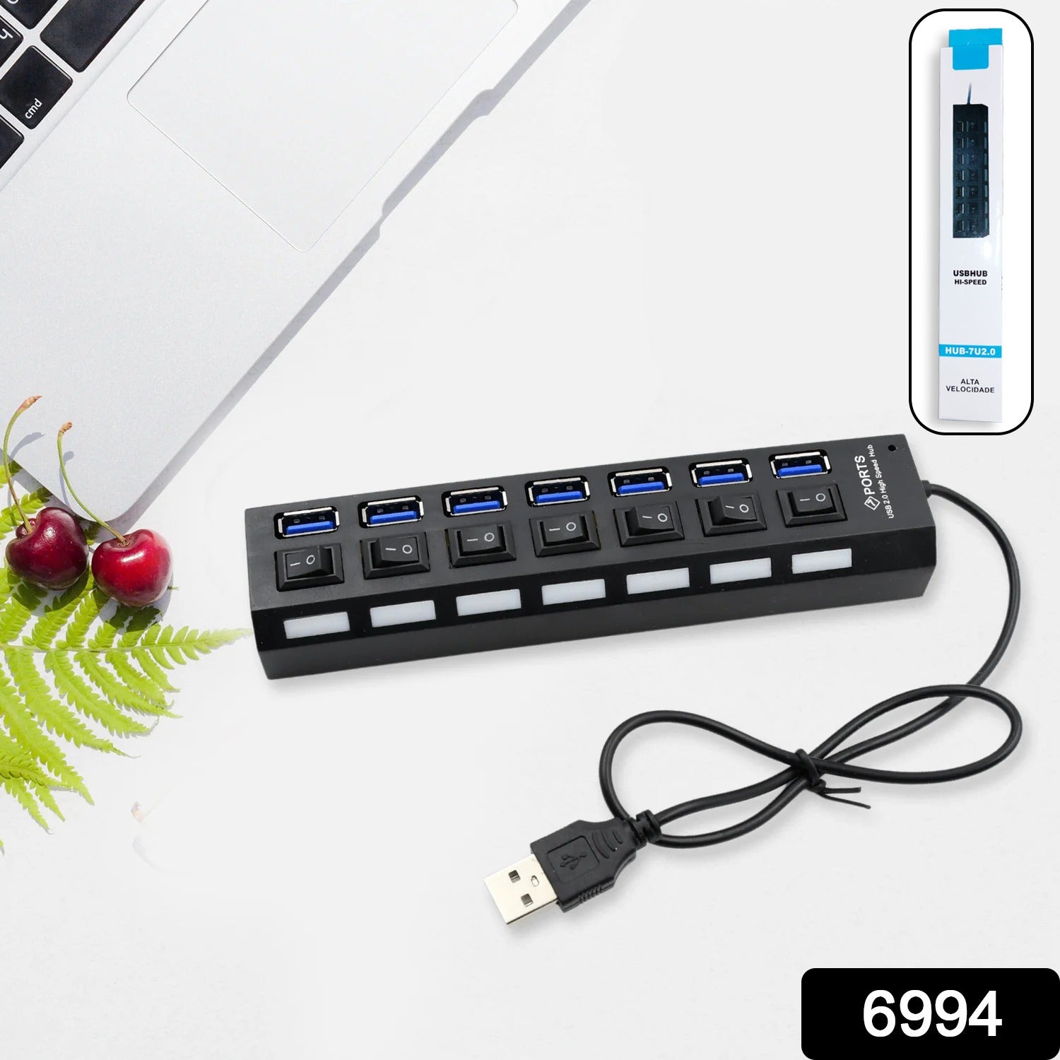 6994 Usb Splitter Multi Port Usb 2.0 Hub 7 Port With Independent Onoff Switch And Led Indicators Usb A Port Data Hub Suitable For Pc Computer Keyboard Laptop Mobile Hdd Flash Drive Camera Etc 6994 Usb Splitter Multi Port Usb 2.0 Hub 7 Port With Independent Onoff Switch And Led Indicators Usb A Port Data Hub Suitable For Pc Computer Keyboard Laptop Mobile Hdd Flash Drive Camera Etc